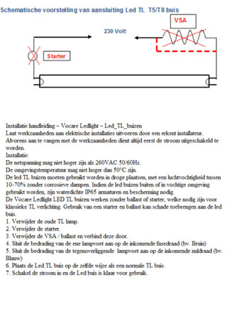 LED TL buis 120 cm 18 watt EC-Power X-CLEAR manual