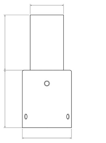 dikwandig stalen verloop 76x60 voor lichtmast lichtpaal of lantaarnpaal 