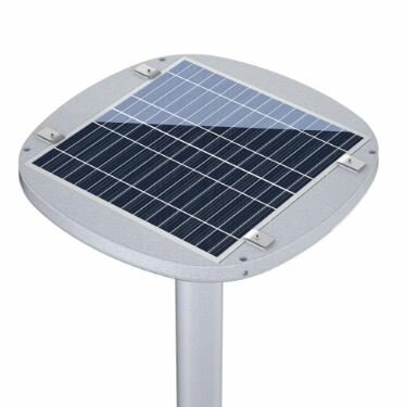 ACTIE : LED solar lantaarnpaal armatuur + zonnepaneel + afstandsbediening 4cel-maxilux 20W / 2400 Lumen