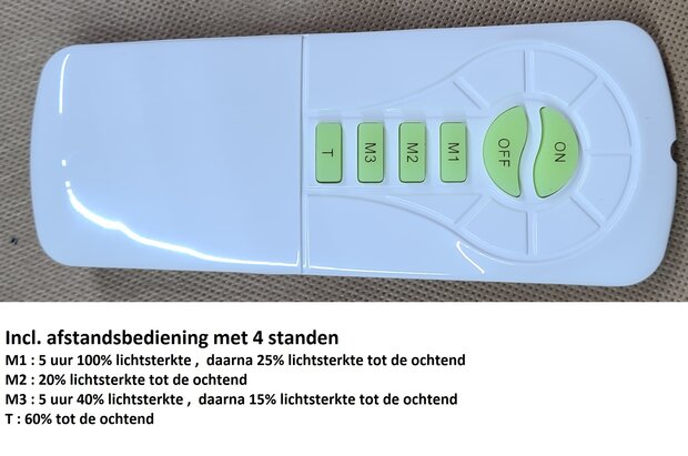ACTIE : LED solar lantaarnpaal armatuur + zonnepaneel + afstandsbediening 4cel-maxilux 20W / 2400 Lumen