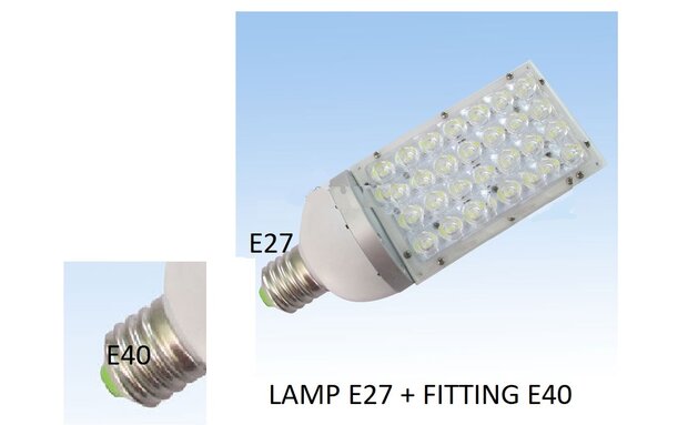 Vocare 30 watt LED losse lantaarnpaal lamp, vervangt 70 watt HPS lamp rustige straat