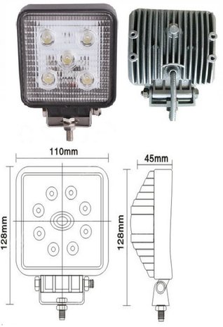 15 watt LED verstraler werklicht