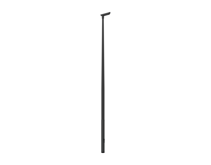 4 meter aluminium lichtmast met 27W LED armatuur – zwarte complete set voor straatverlichting