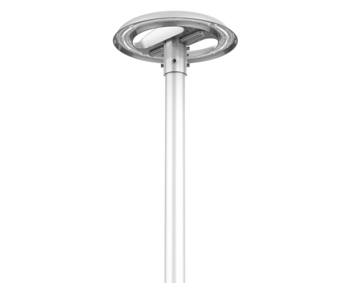 6m lichtmast met 100W LED armatuur voor buitenverlichting