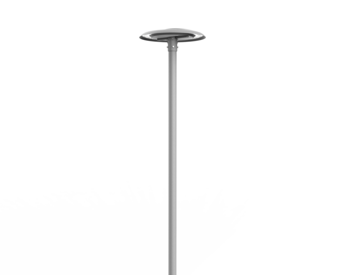 6 meter lichtmast met ronde 100W LED lamp – ideaal voor parkeerplaatsen en openbare ruimten