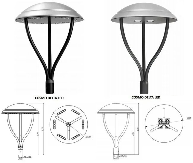 ROSA COSMO LED ROND PARK EN STRAAT VERLICHTING