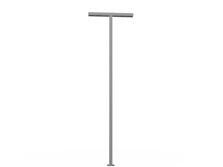 Vierkante aluminium lichtmast met dubbele uithouder – LED straat- en terreinverlichting