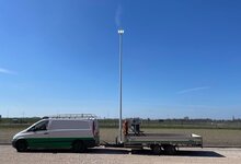 Stalen lichtmast 8 meter inclusief 300W LED schijnwerper