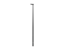4 meter hoge aluminium lichtmast inclusief 27W zwarte LED straatlamp – complete set