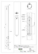 Lantaarnpaal 6 meter - Technische tekening
