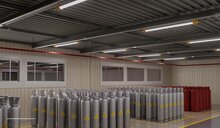 ATEX LED lijnverlichting VOC-P69X toegepast in olie- en gasinstallatie, Zone 2 explosieveilige verlichting