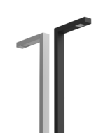 LINE I LED lichtmast / lantaarnpaal in twee varianten: zwart en grijs