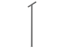 Vierkante aluminium lichtmast met tweevoudige uithouder – robuuste lantaarnpaal