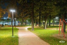 lantaarnpaal armatuur ROSA RING 2 LED 24W > 72W rond LED armatuur voor straat en parkverlichting 