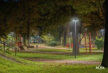 lantaarnpaal armatuur ROSA RING 2 LED 24W > 72W rond LED armatuur voor straat en parkverlichting 
