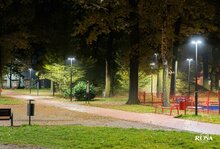 lantaarnpaal armatuur ROSA RING 2 LED 24W > 72W rond LED armatuur voor straat en parkverlichting 