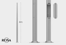4 meter aluminium lichtmast met voetplaat voor buitenverlichting