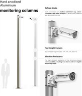 Stevige 6 meter aluminium cameramast &ndash; hard geanodiseerd, corrosiebestendig en onderhoudsarm
