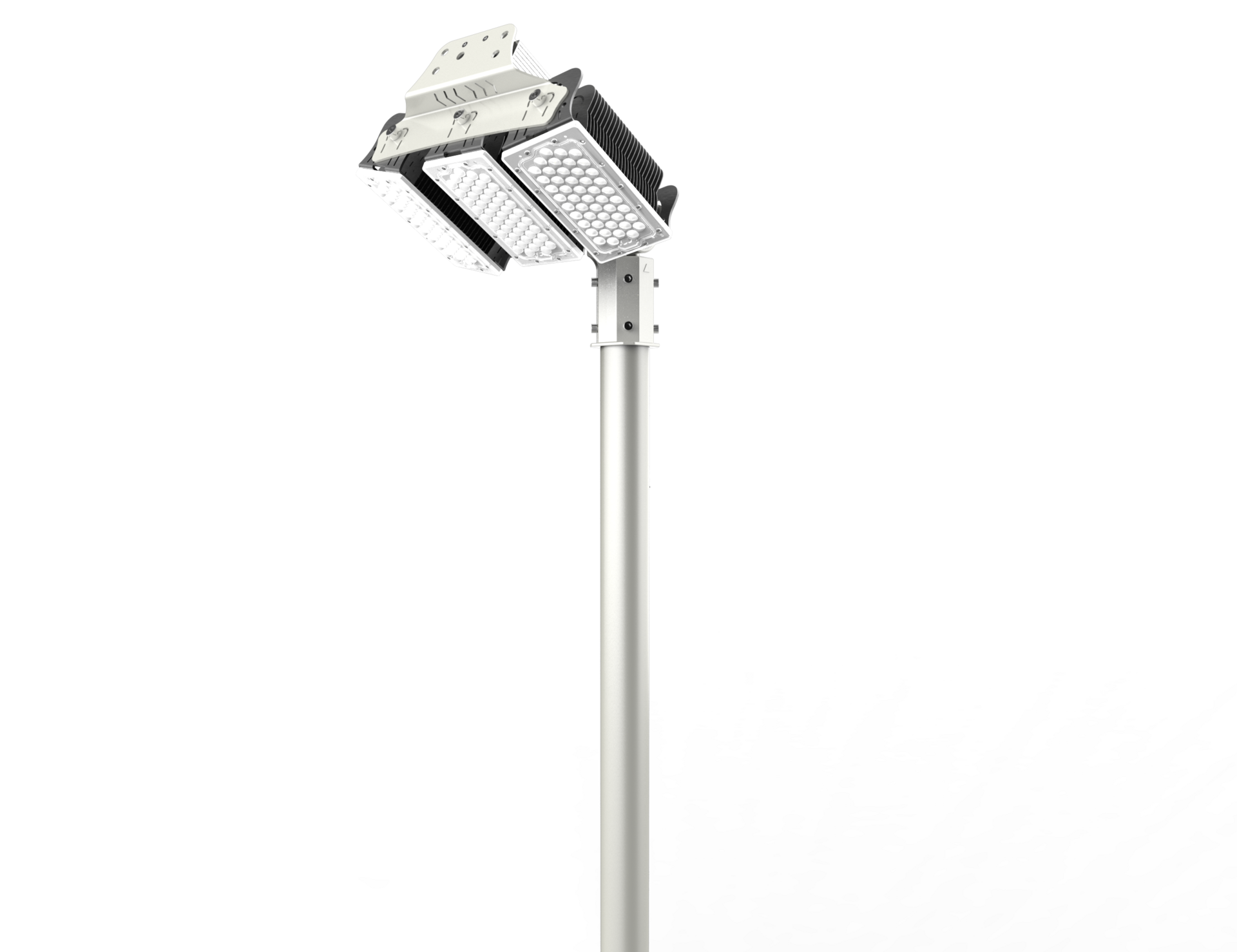 8m stalen lichtmast met 150W LED schijnwerper – complete set