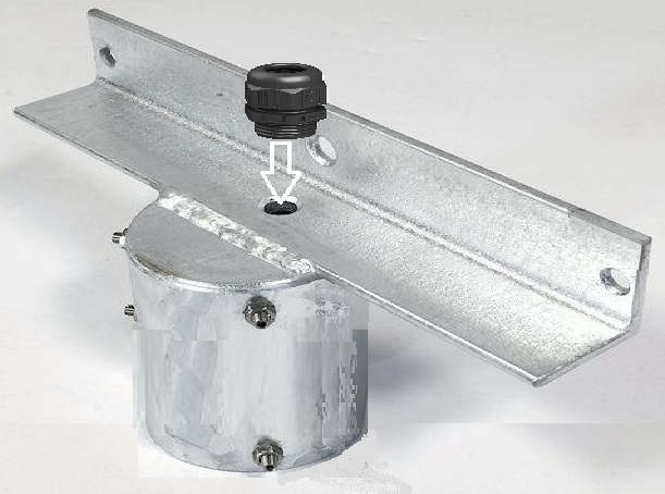lampenrek voor montage LED schijnwerper op lichtmast