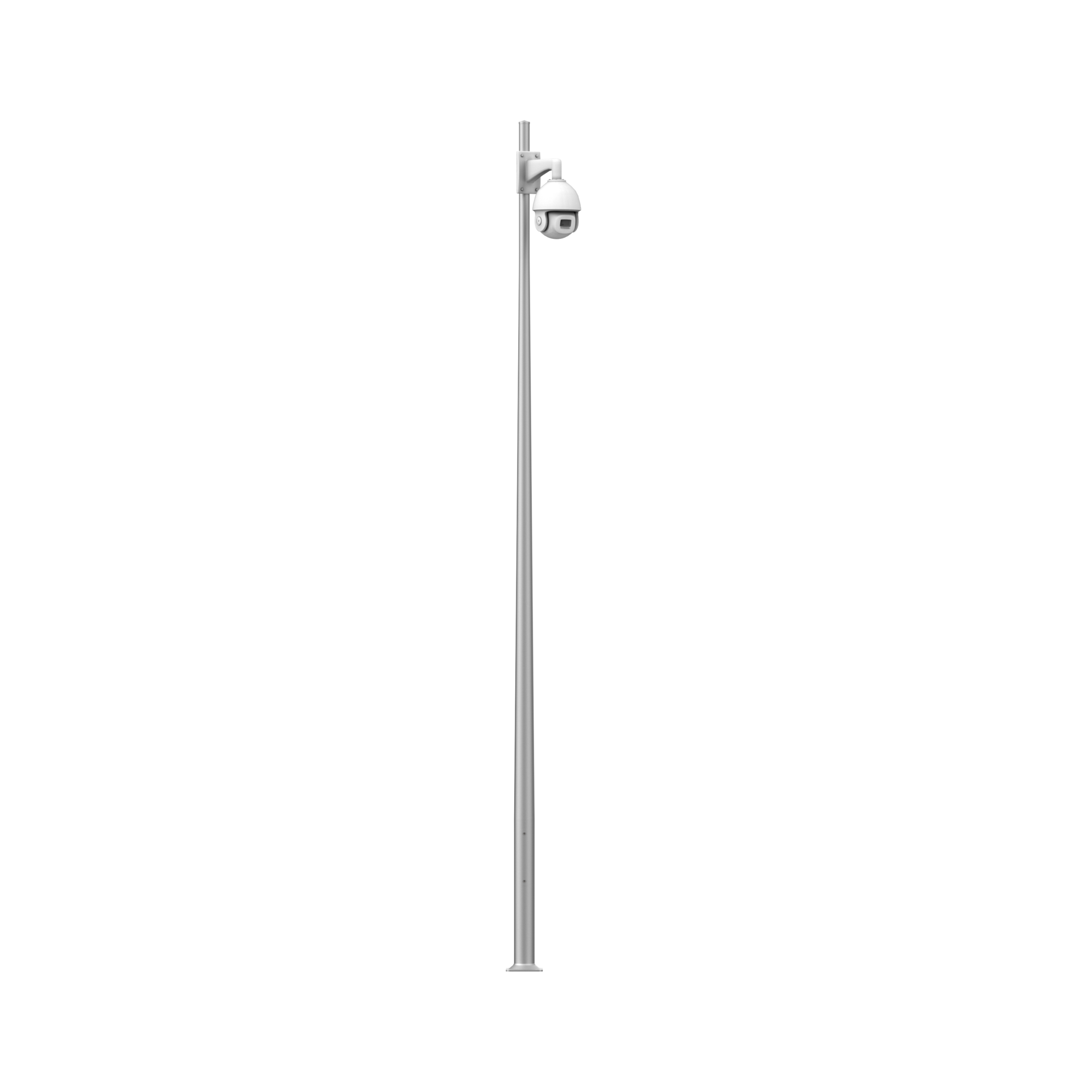 6 meter aluminium cameramast met gemonteerde camera – professionele CCTV-oplossing voor buiten