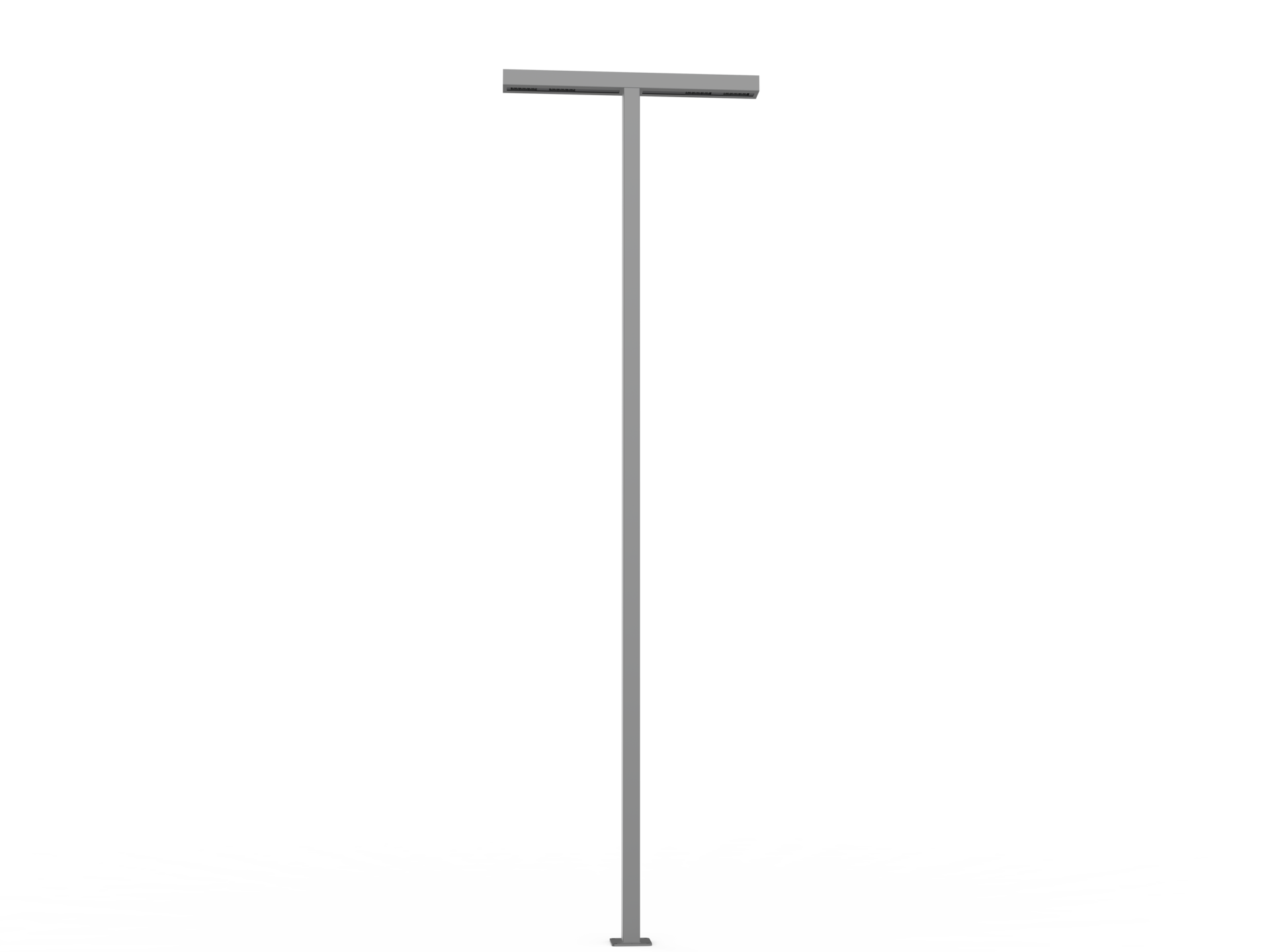 Vierkante aluminium lichtmast met dubbele uithouder – LED straat- en terreinverlichting