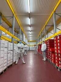 Freezer hall meat plant