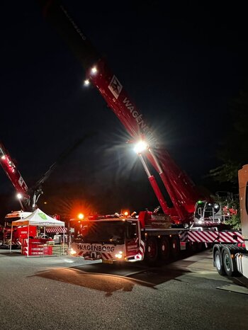 Kranbeleuchtung Wagenborg Nedlift