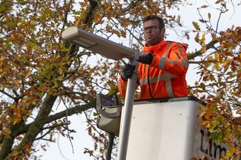 65 lampen van lantaarnpalen langs De Omloop in Wijhe worden vervangen