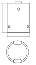 stalen lantaarnpaal verdikking verloop Ø60mm>Ø76mm stalen lantaarnpaal verdikking verloop Ø60mm>Ø76mm