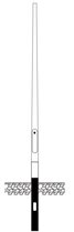 4 Meter langer Laternenpfahl / Lichtmast aus eloxiertem Aluminium 4 Meter langer Laternenpfahl / Lichtmast aus eloxiertem Aluminium