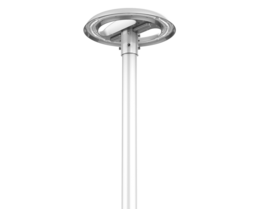 3 Meter Stahlmast mit 30W LED Leuchte - Komplettset