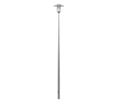 4 Meter Aluminium Lichtmast inklusive 33W LED Leuchte - Komplettset - inox
