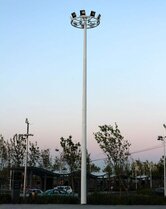 Polygonal heavy duty metal highmast 20m1 with anchorage and wheel crown